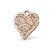 Celtic knot pendant made in natural uncoated bronze. Heart shaped. Right angle view.